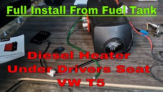 How to Install a Diesel Heater Fuel Tank to under seat T5 Transporter [upl. by Ytsud842]