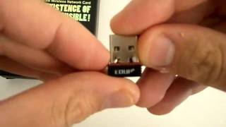 Unboxing Review EDUP Nano USB 80211N 150M Wireless LAN Network Adapter Black [upl. by Nytsua48]