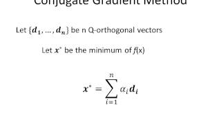 Conjugate Gradient Method [upl. by Manaker756]