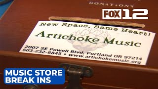 Portland music store broken into twice [upl. by Onilecram]