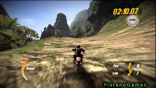 Motorstorm Pacific Rift  Racing With Bike  Crazy Final Lap  Full Race  Free Run At End  HD [upl. by Xuaegram]