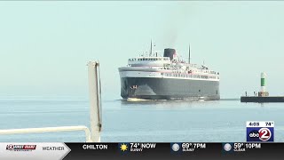 The SS Badger Car Ferry sets sail on its maiden voyage Friday [upl. by Arot560]