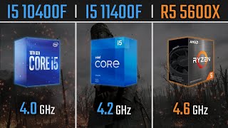 I5 10400F vs I5 11400F vs Ryzen 5 5600X  1080P 1440P amp 4K Benchmarks [upl. by Aihk169]