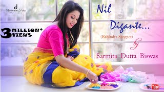 Nil Digante নীল দিগন্তে  Rabindra Sangeet  Sarmita Dutta Biswas  Full Video Song [upl. by Nolak]