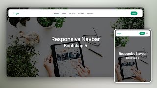 Bootstrap 5  How to create a Responsive Navbar  Step by Step Tutorial [upl. by Ailak]