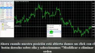 Como colocar quotStop Lossquot y quotTake Profitquot en la plataforma MT4 [upl. by Annavoig]