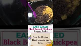 Easy Baked Black Bean and Chickpea Burgers Recipe [upl. by Ellohcin]