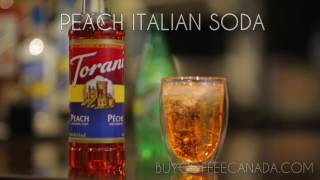 Torani Peach Syrup Italian Soda [upl. by Stavros]