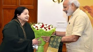 Tamil Nadu CM J Jayalalithaa Meets PM Modi [upl. by Hseyaj524]