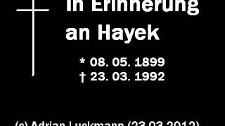 Erinnerung an Friedrich August von Hayek  20 Todestag [upl. by Esinaj]