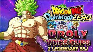 All Broly Voice Clips • Z legendary SSJ • Dragon Ball Sparking ZERO • Johnny Yong Bosch ENGLISH [upl. by Prowel726]