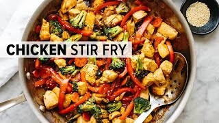 CHICKEN STIR FRY  easy healthy 30minute dinner recipe [upl. by Yelena788]