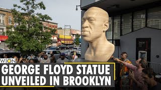 George Floyd statue unveiled in Brooklyn [upl. by Annaihs]