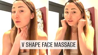 V Shape Face amp Jawline Sculpting Massage [upl. by Nahs]