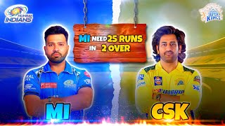 MI VS CSK IN GAME CHANGER 5 🔥  HARD MODE  video cricket mivscsk gaming rc24 [upl. by Neerol689]