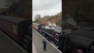 BR Riddles 4MT 75069 arriving into Bridgnorth Station on the Severn Valley Railway steamengine [upl. by Seuqirdor]