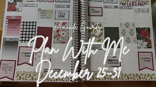 Plan With Me  December 2531  Erin Condren Hourly  PlannerKate [upl. by Agle]