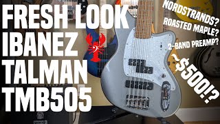 LowEndLobster Fresh Look Ibanez Talman TMB505 5 String Bass  Feature Packed Value King [upl. by Gnoh]