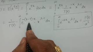 mgf of Gamma distribution  BSc Statistics [upl. by Yticilef]