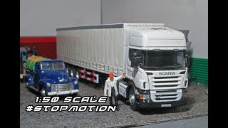 150  Trucking  Gas Station Diorama  Stopmotion [upl. by Ahsytal501]