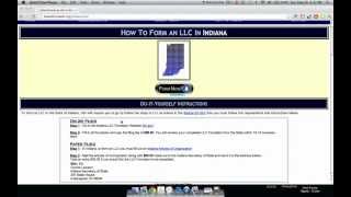 How to Form an LLC in Indiana [upl. by Nalyk362]