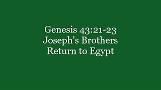 377 Genesis 432123 Josephs Brothers Return to Egypt [upl. by Araec]