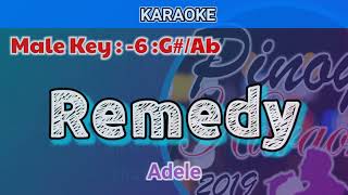 Remedy by Adele Karaoke  Male Key  6  G [upl. by Adohr]