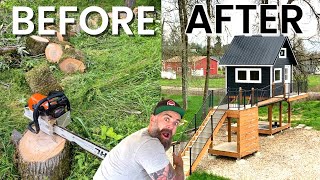 1 Year in 20 minutes  Start to Finish DIY Treehouse Build [upl. by Neahs70]