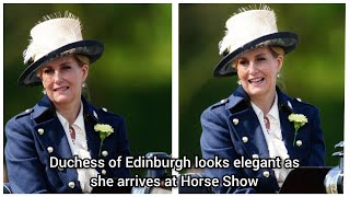 The Duchess of Edinburgh arrives for Day 5 at the Royal Windsor Horse Show in style [upl. by Reuven]