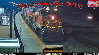 Kingman AZ  BNSF Seligman Sub MP 5165  PTZ  SouthWest RailCams LIVE [upl. by How]