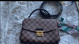 My First luxury LV Bag review Louis Vuitton Damier Ebene Croisette  100 Worth It [upl. by Eek]