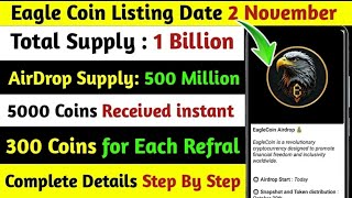 Eagle 🦅 Network WithdrawalHow To Withdraw Eagle CoinEagle Coin Withdraw GalaxyAirdrop crypto [upl. by Dowling158]