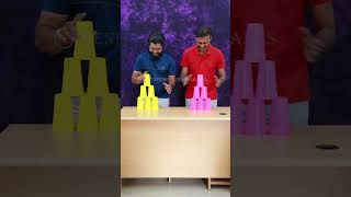 Fastest Cup Tower Wins Intense Challengeshorts challenge trendingfunnygames [upl. by Arlan241]