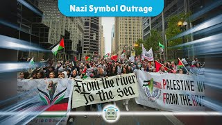 Controversial Restaurateur Apologizes for Nazi Symbol Display at ProPalestine Rally [upl. by Kred]