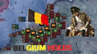 HEARTS OF IRON 4 but I built LEVEL 10 FORTS as Belgium [upl. by Aihsyt]