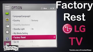 How to reset LG TV to factory settings and do the First time installation NonSmart TV [upl. by Yllib]