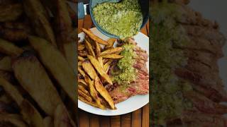 Steak frites smothered in the entrecôte sauce steak frites steakrecipe cooking easyrecipe [upl. by Felder]