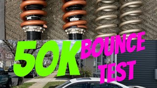 Bounce Test for 50k Swift springs installed on BC Racing coilovers [upl. by Leatrice]