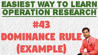 43 Dominance Rule with example in Games Theory in Hindi [upl. by Ashatan200]