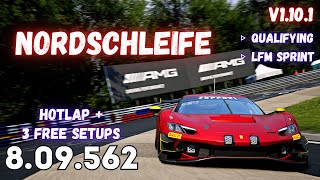 FERRARI 296 GT3  NORDSCHLEIFE 8095  HOTLAP  FREE SETUP  ACC v110 [upl. by Amatruda]