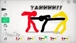 How I animate stickman fight flipaclip [upl. by Beckie]