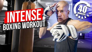 Intense 40 Minute Shadow Boxing Workout [upl. by Wardieu]