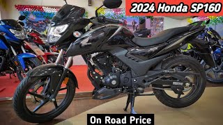 All New Honda SP 160 OBD2 l Single Dice On Road price Mileage Top Speed Detailed Review 2024 Update [upl. by Roseline]