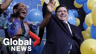 Midterm Elections JB Pritzker gives victory speech after winning [upl. by Damahom]