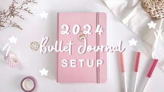 🎀 my 2024 bullet journal setup GIVEAWAY [upl. by Nnayelhsa]