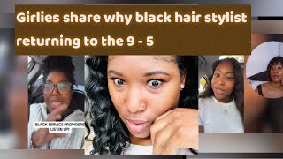 Why are SOME black hair stylists returning to the 9  5  naturalhair 4chairhairgrowth hairoil [upl. by Eisyak]