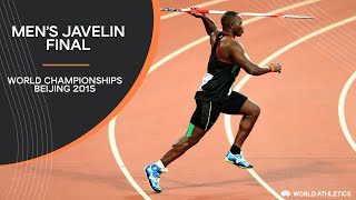 Mens Javelin Final  World Athletics Championships Beijing 2015 [upl. by Kciredohr]