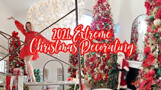 2024 CHRISTMAS DECORATE WITH ME  EXTREME CHRISTMAS DECORATING PART ONE [upl. by Gustafson]