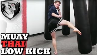 How to Throw a Muay Thai Leg Kick CORRECTLY [upl. by Eudosia]