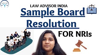 Sample Board Resolution for transfer of shares sample board resolution to open bank account for NRI [upl. by O'Conner924]